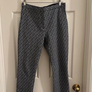 Tory Burch Black and White Patterned Pants
